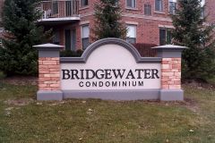 Bridgewater Condos custom exterior monument sign