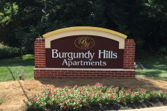 Bergundy Hills Apartments custom exterior monument sign