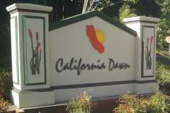 California Dawn custom exterior monument sign