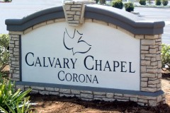 Calvary Chapel Corona custom exterior monument sign