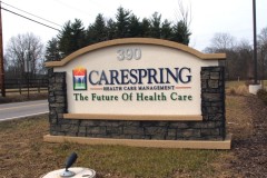 Carespring Healthcare Management custom exterior monument sign