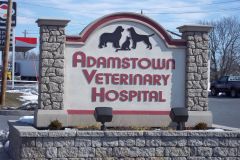 Adamstown Veterinary Hospital  custom exterior monument sign