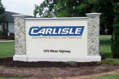 Carlisle Construction Materials custom exterior monument sign