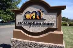 Cat Adoption Team custom exterior monument sign