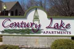 Century Lake Apartments custom exterior monument sign