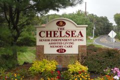 Chelsea Senior Independent Living custom exterior monument sign