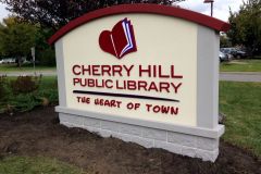 Cherry Hill Public Library custom exterior monument sign
