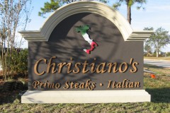 Christiano's Primo Italian Steaks custom exterior monument sign