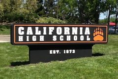 California High School custom exterior monument sign