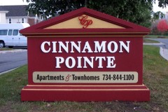 Cinnamon Pointe custom exterior monument sign