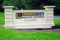 Cornerstone Health & Fitness custom exterior monument sign