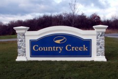 Country Creek custom exterior monument sign