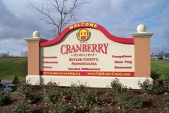 Cranberry Township custom exterior monument sign