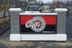Cliff's Cycle Revolution custom exterior monument sign