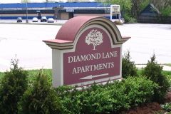 Diamond Lake Apartments custom exterior monument sign