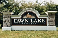Fawn Lake Estates custom exterior monument sign