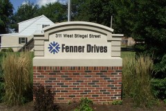Fenner Drives custom exterior monument sign