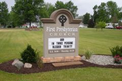 First Presbyterian Church custom exterior monument sign