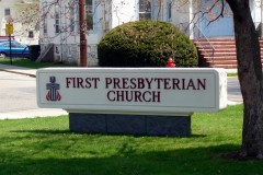 First Presbytarian Church custom exterior monument sign