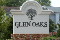 Glen Oaks custom exterior monument sign