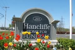 Hancliffe Funeral Home custom exterior monument sign