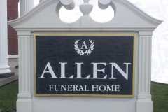 Allen Funeral Home   custom exterior monument sign