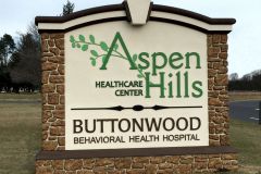 Apsen Hill healthcare Center custom exterior monument sign