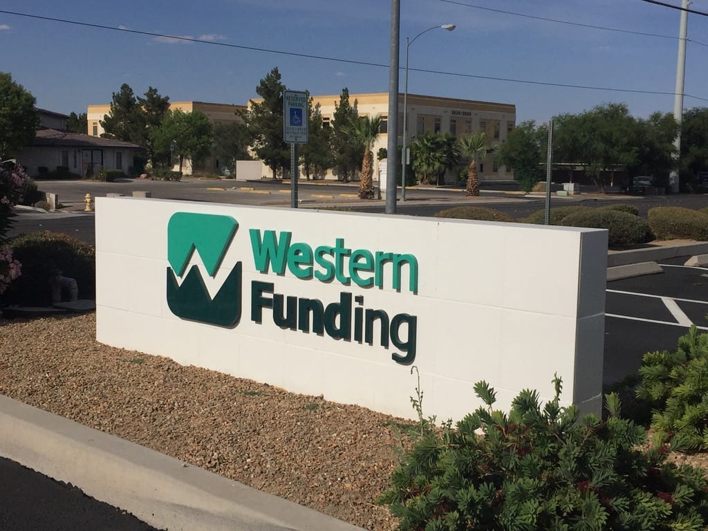 monument sign Western Funding monument sign